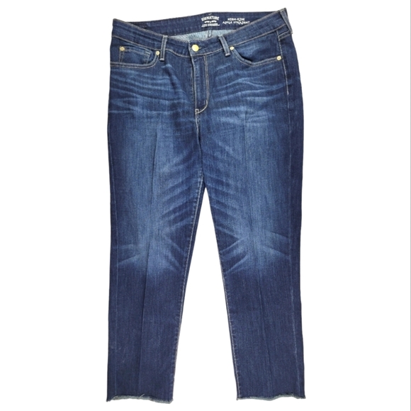 Levi's High Rise Ankle Straight Raw Hem Women's Jeans  32/14 - Picture 1 of 10